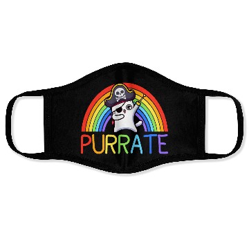 Discover pirate cat dabing purrate cool eye hook patch cat Face Masks