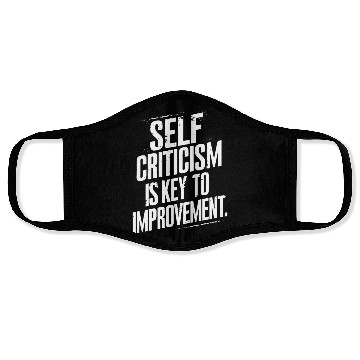 Discover Self Criticism Is Key To Improvement Inspirational Face Masks