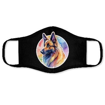 Discover Belgian Shepherd Watercolor Face Masks