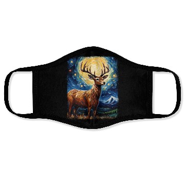 Discover Deer Hunter Deer Hunting Starry Night Painting Face Masks