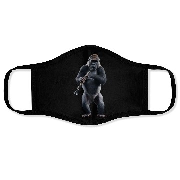 Discover Gorilla Playing Clarinet Realistic Face Masks