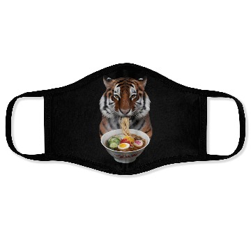 Discover Tiger Eating Ramen Realistic Face Masks