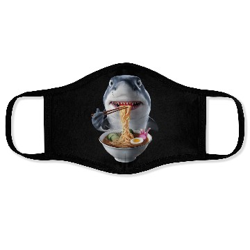 Discover Shark Eating Ramen Realistic Face Masks