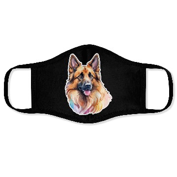 Discover Belgian Shepherd Watercolor Face Masks