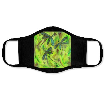 Discover Dragonfly Flit Gorgeous Green Face Masks