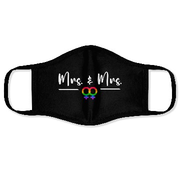 Discover Gay Lesbian LGBT Wedding for Mr and Mrs Honeymoon Face Masks