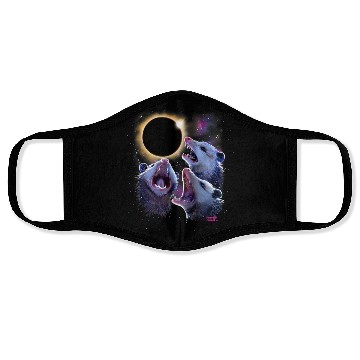 Discover Opossums Howling Eclipse Possum Face Masks