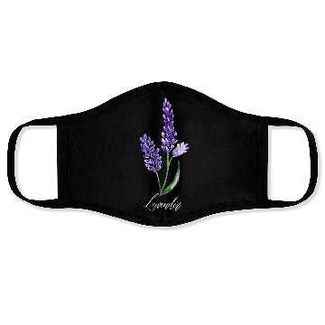 Discover Lavender Flowers, Keen Gardner, Flower lover Face Masks