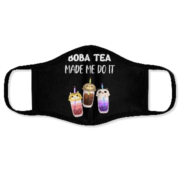Discover Boba Tea Made Me Do It Bubble Japan K-pop Korean Face Masks