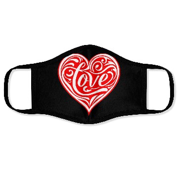 Discover Tribal Love Heart LIKE US ON FACEBOOK # Face Masks