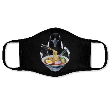 Discover Magpie Eating Ramen Realistic Face Masks