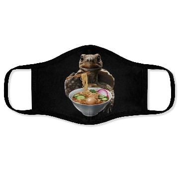 Discover Tortoise Eating Ramen Realistic Face Masks
