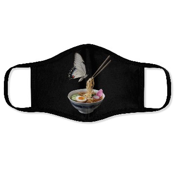 Discover Butterfly Eating Ramen Realistic Face Masks