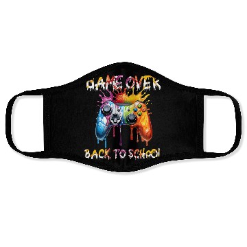 Discover Back to School Game Over Controller Face Masks