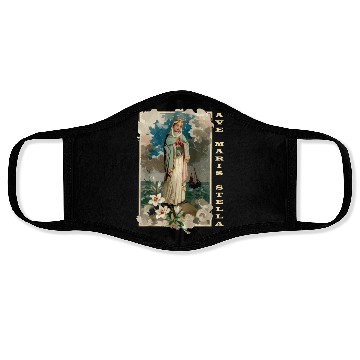 Discover Ave Maria Schubert Latin Mass Blessed Mother Mary Face Masks