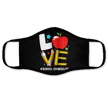 Discover Funny Back To School Love School Counselor Face Masks