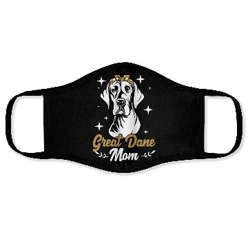 Discover Cute Dog Mom Polka Dot Hair Bow Great Dane Mom Face Masks