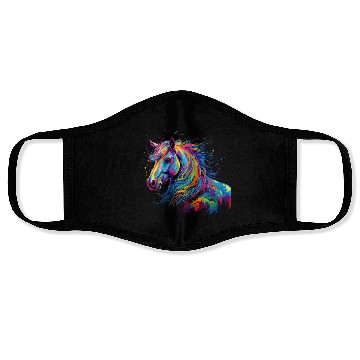 Discover Color burst horse Face Masks