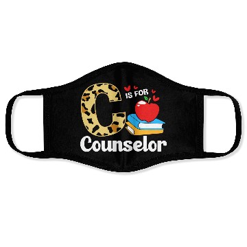 Discover Leopard Print Back To School For School Counselor Face Masks
