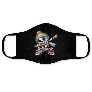 Discover Halloween LGBTQ+ Homo sweet homo Skeleton Dabbing Face Masks