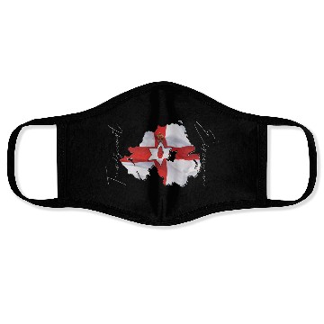 Discover Northern Ireland | Real Flag | Flag Map IR Face Masks