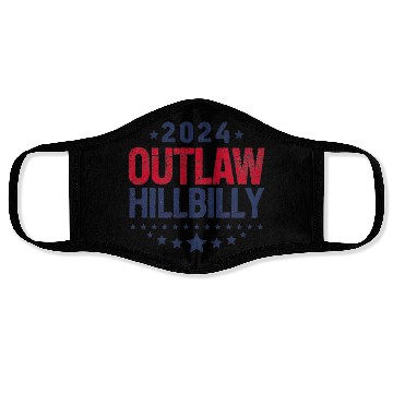 Discover Trump Vance 2024 Outlaw Hillbilly US Flag Face Masks