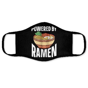 Discover Powered By Ramen Anime Japanese Soup Cup Noodle Face Masks