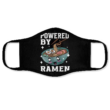 Discover Powered By Ramen Anime Japanese Soup Cup Noodle Face Masks