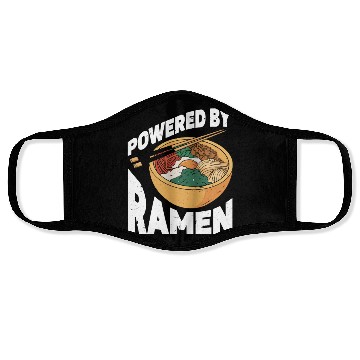 Discover Powered By Ramen Anime Japanese Soup Cup Noodle Face Masks