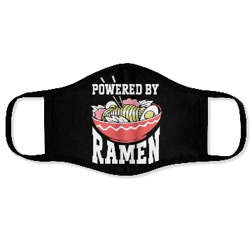 Discover Powered By Ramen Anime Japanese Soup Cup Noodle Face Masks