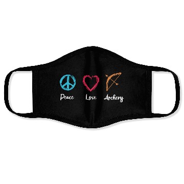 Discover Peace Love Archery Face Masks