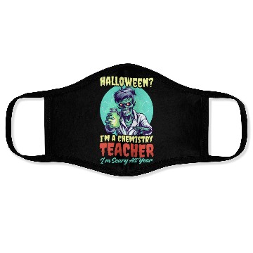 Discover Halloween Chemistry Teacher Scary All Year Face Masks