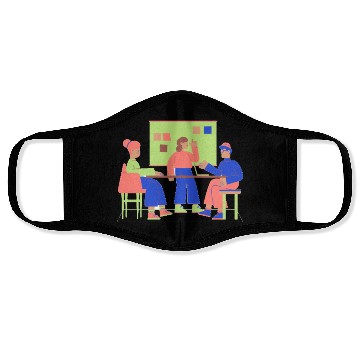 Discover Flat Clean Casual Work & Company Life Face Masks