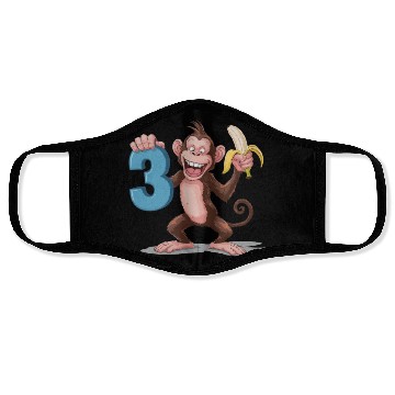 Discover 3rd Birthday Monkey Face Masks