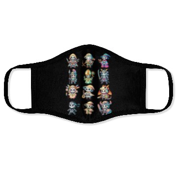 Discover Skeleton Adventure Dungeon Characters Fantasy Face Masks