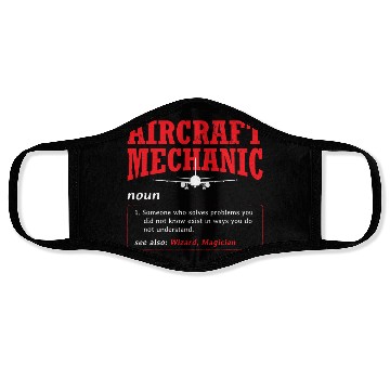 Discover Aircraft Mechanic Definition Airplane Aircraft Face Masks