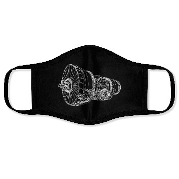 Discover Aircraft Jet Engine Airplane Face Masks