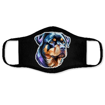 Discover Rottweiler Watercolor Face Masks