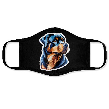 Discover Rottweiler Watercolor Face Masks