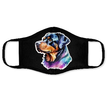 Discover Rottweiler Watercolor Face Masks
