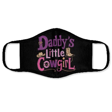 Discover Daddy's Little Cowgirl Face Masks