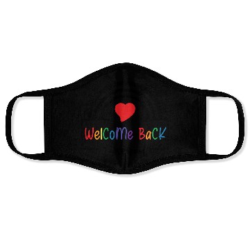 Discover Welcome Back To School Rainbow heart Face Masks