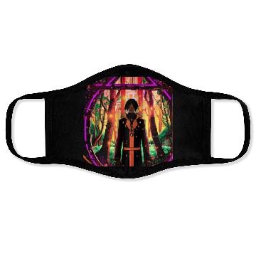 Discover Mystical Forest Guardian in Vibrant Colors Face Masks