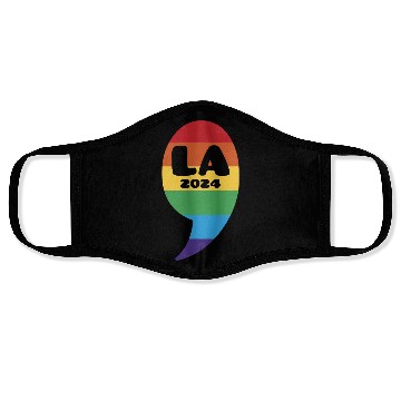 Discover Comma La Rainbow LGBTQ Kamala Harris Face Masks
