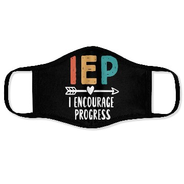 Discover IEP I Encourage Progress Special Education Teacher Face Masks
