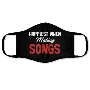 Discover Happiest When Making Songs Writer Karaoke Face Masks