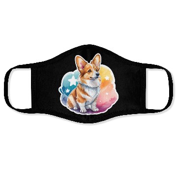 Discover Pembroke Welsh Corgi Watercolor Face Masks
