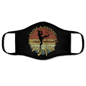 Discover 50th birthday Alive and kickin since 09/1974 Face Masks