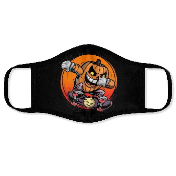 Discover Halloween jack o lantern dabbing Face Masks