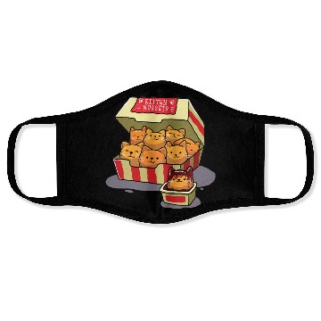 Discover Kitten Nuggets Food Cat Lover Face Masks